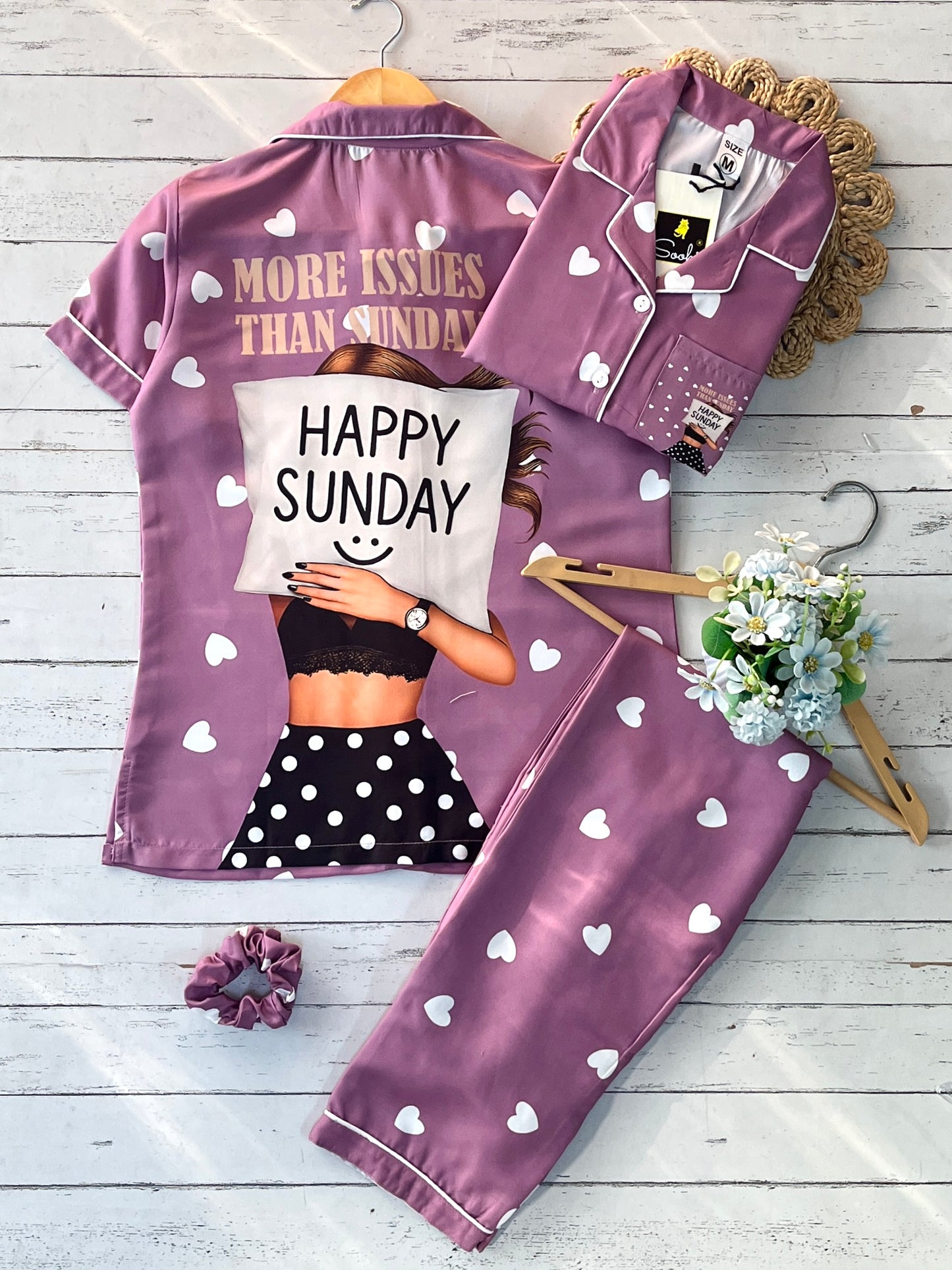 Happy Sunday Back print