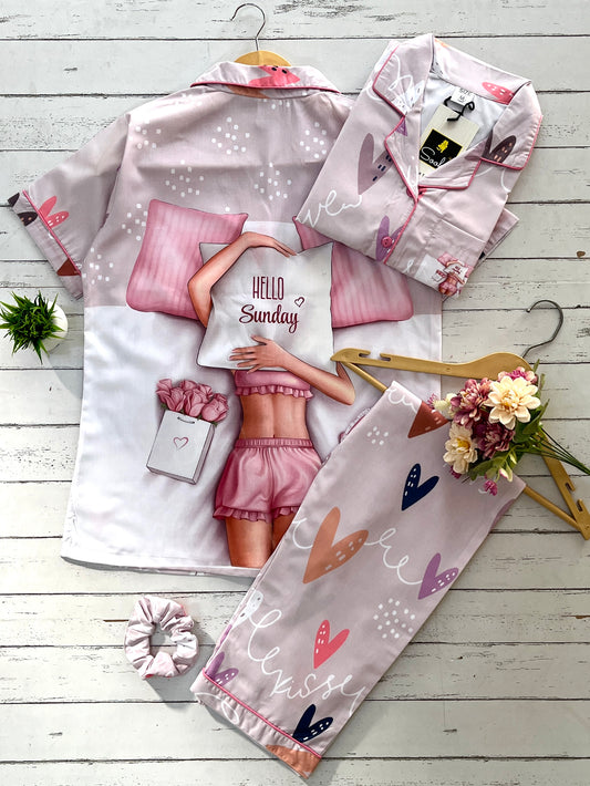 Hello Sunday Back print