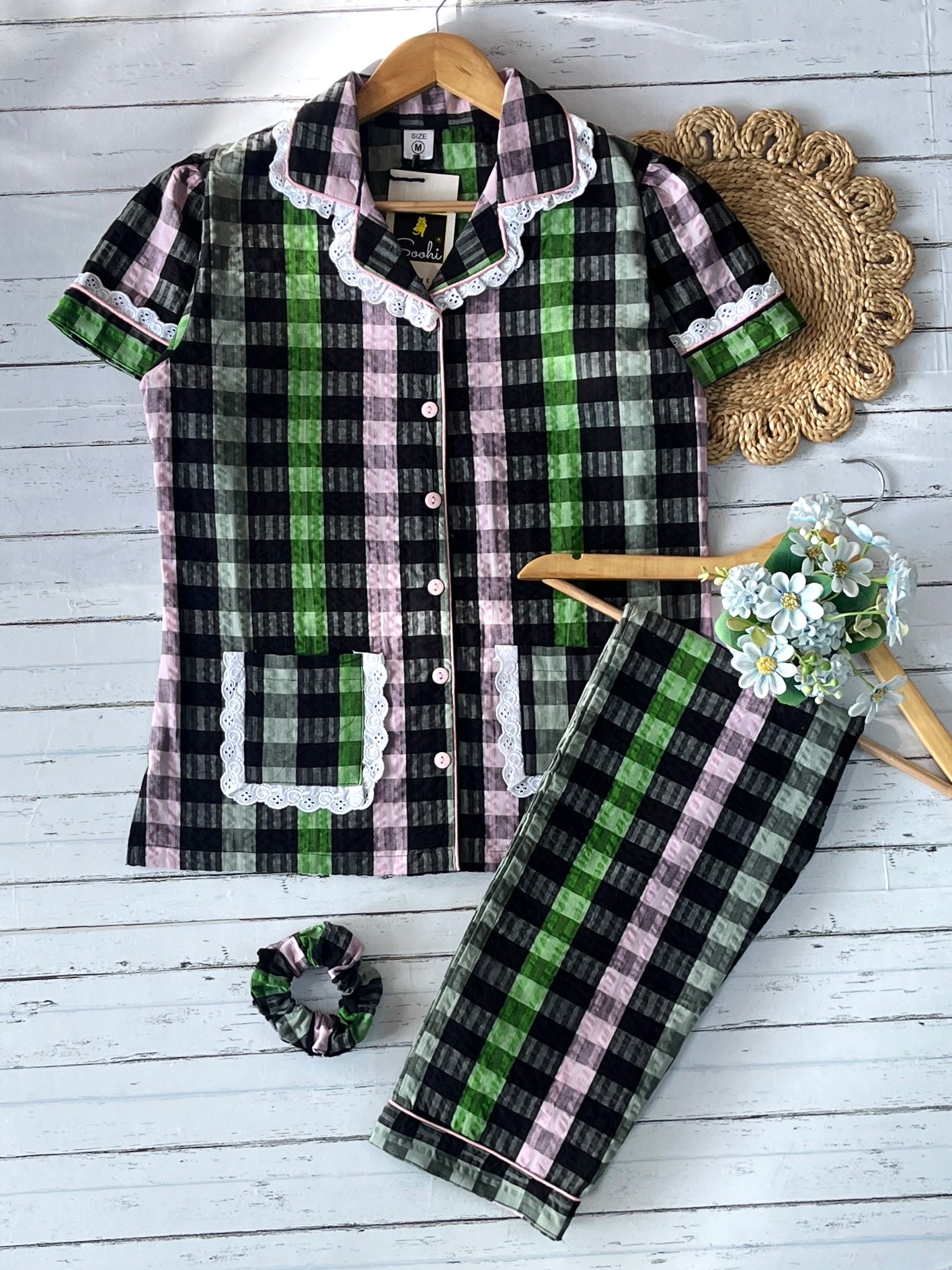 Black Multi Check