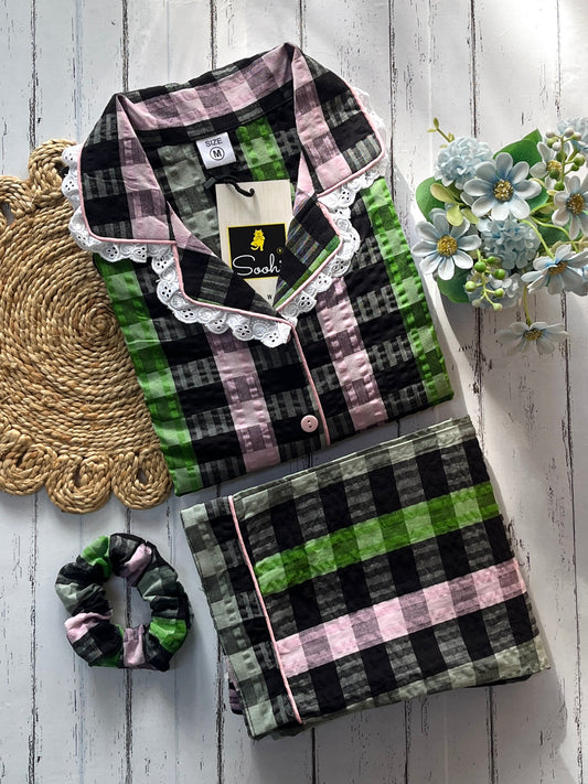 Black Multi Check
