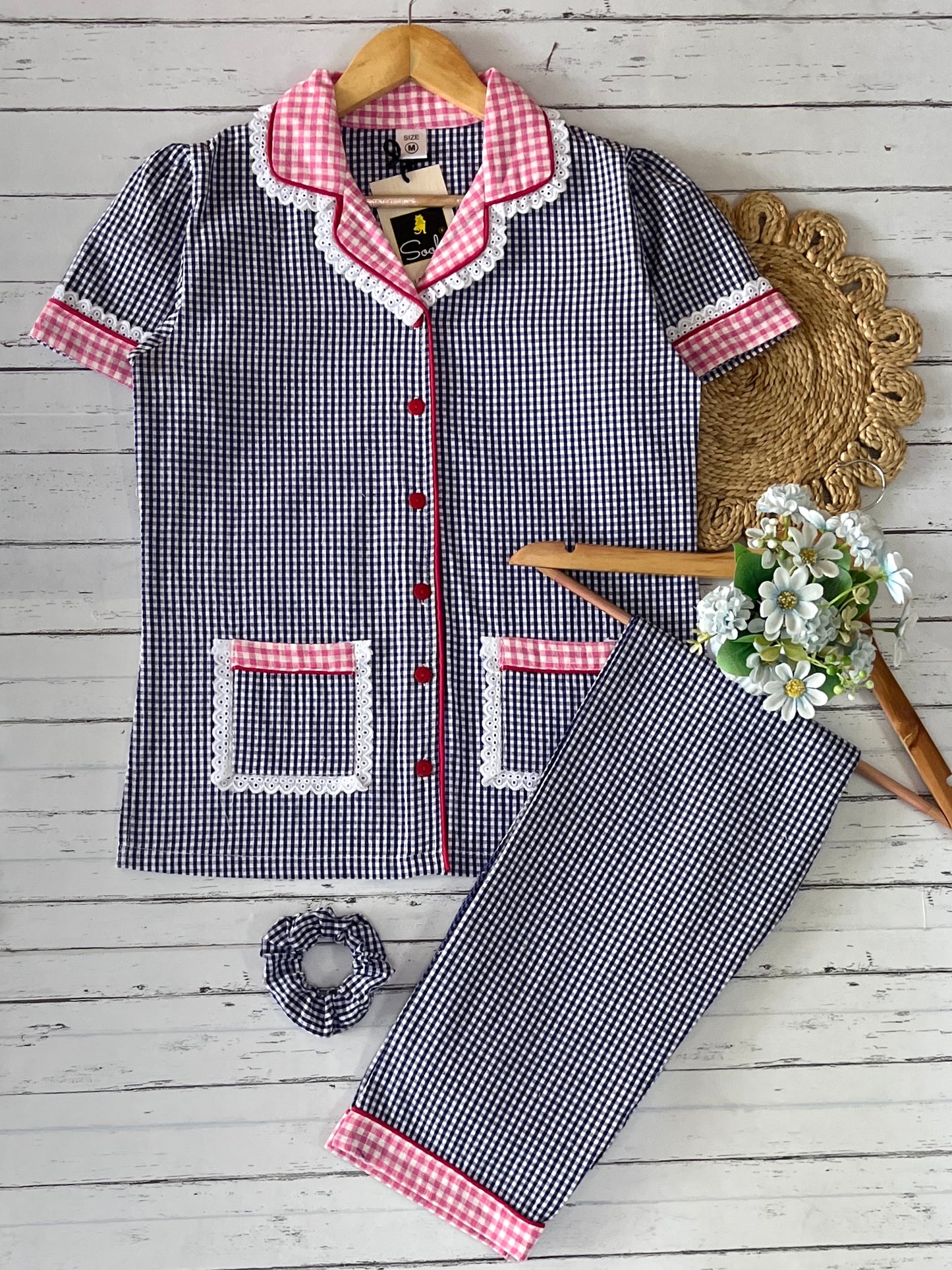Blue Pink Check