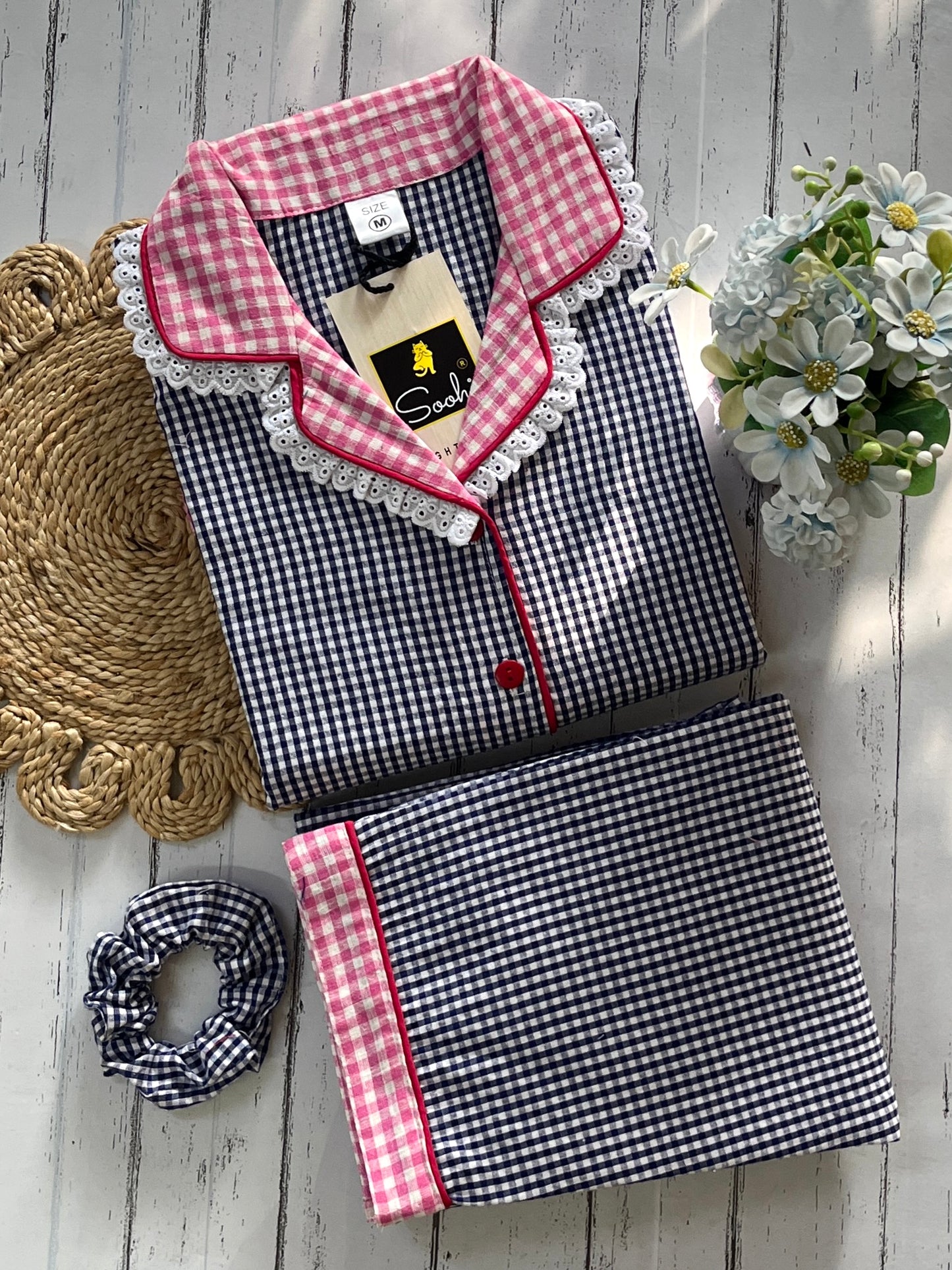 Blue Pink Check