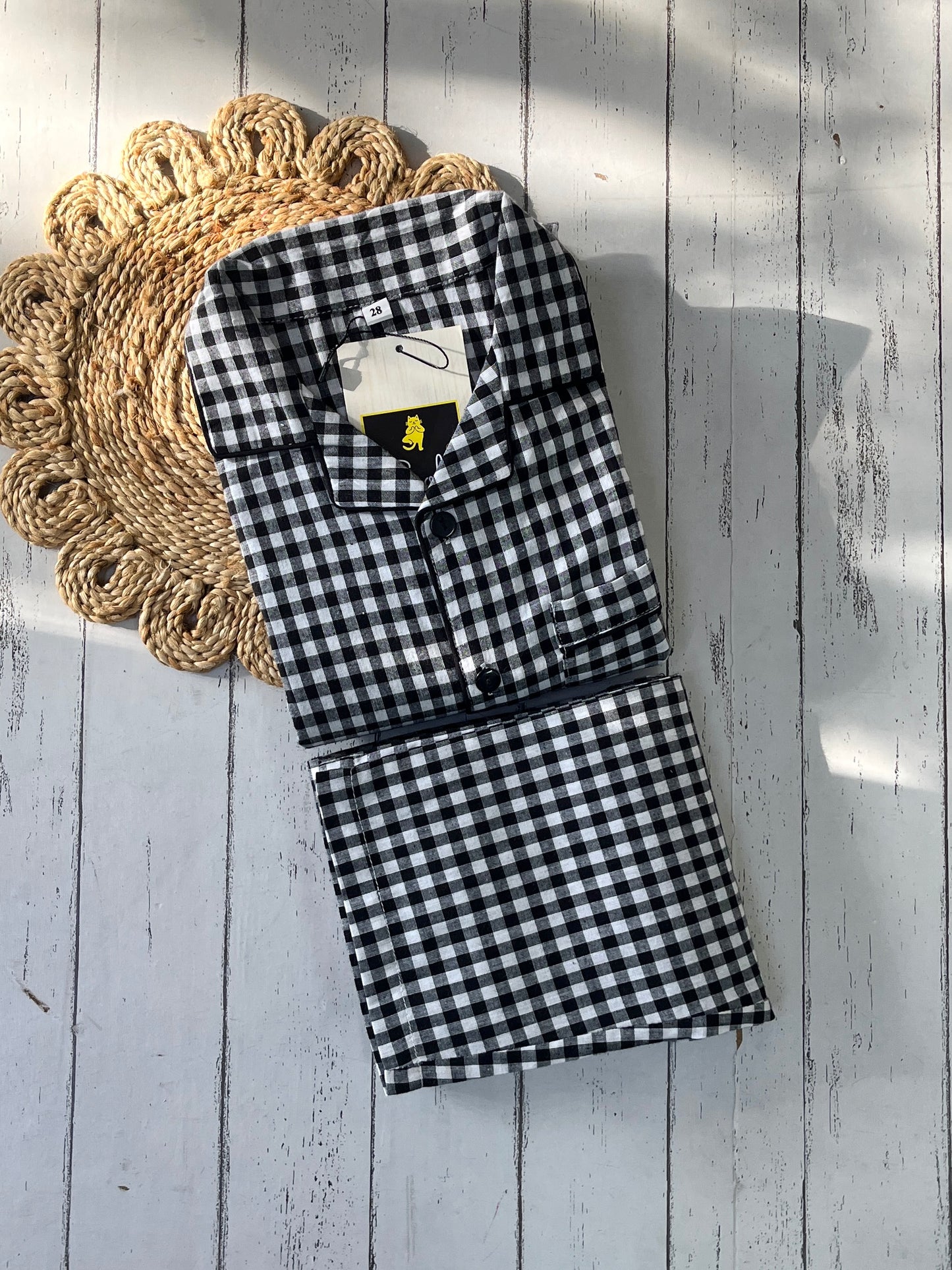 Black Check For BOYS