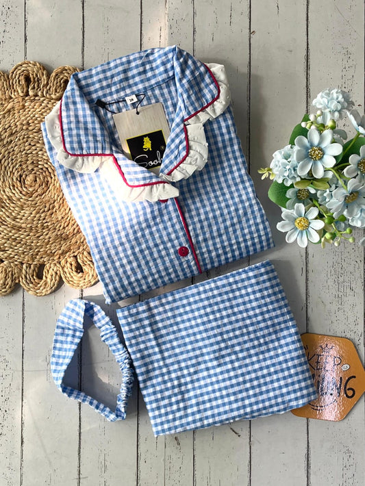 Blue  Check For GIRLS