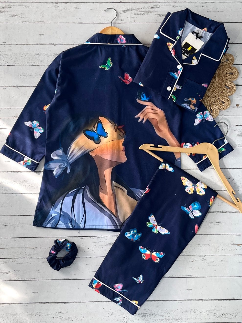 Blue Butterfly Back Print