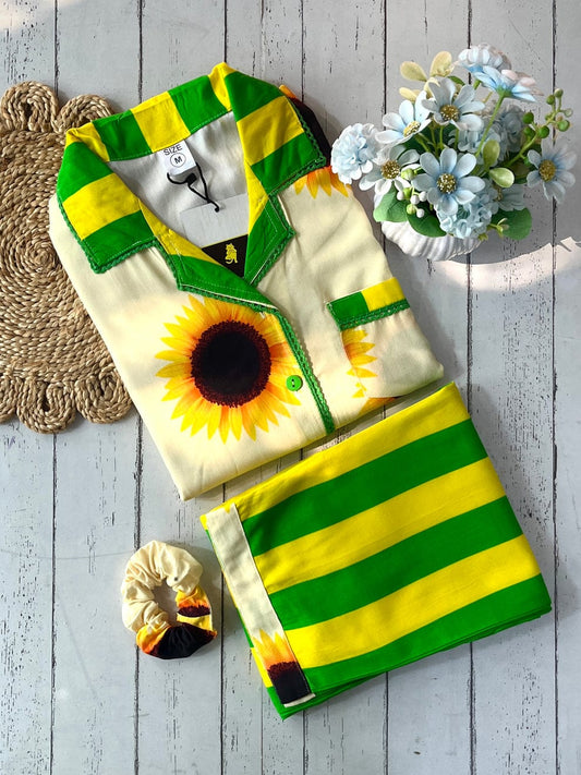 Yellow sunflower stripe