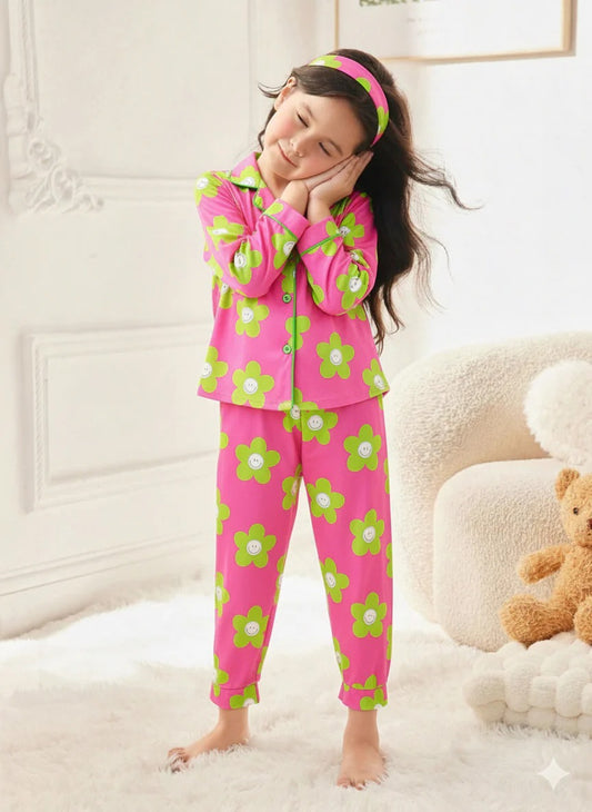Pink flower Smile kids