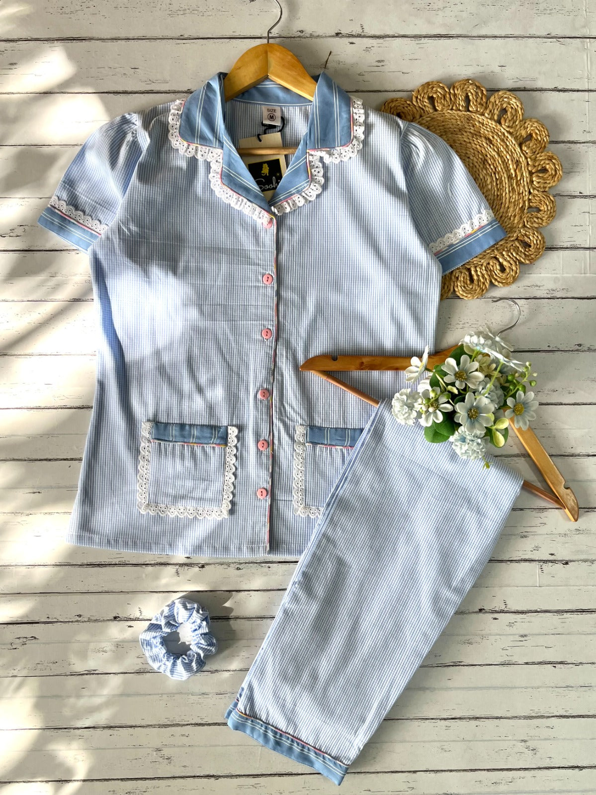 Blue micro check