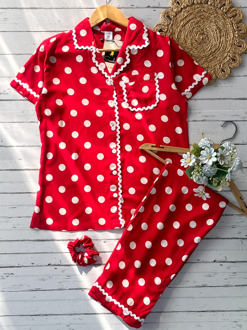 Red polka dots