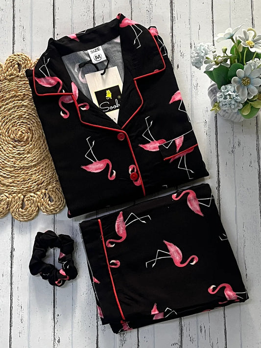 Black Pink Flamingo