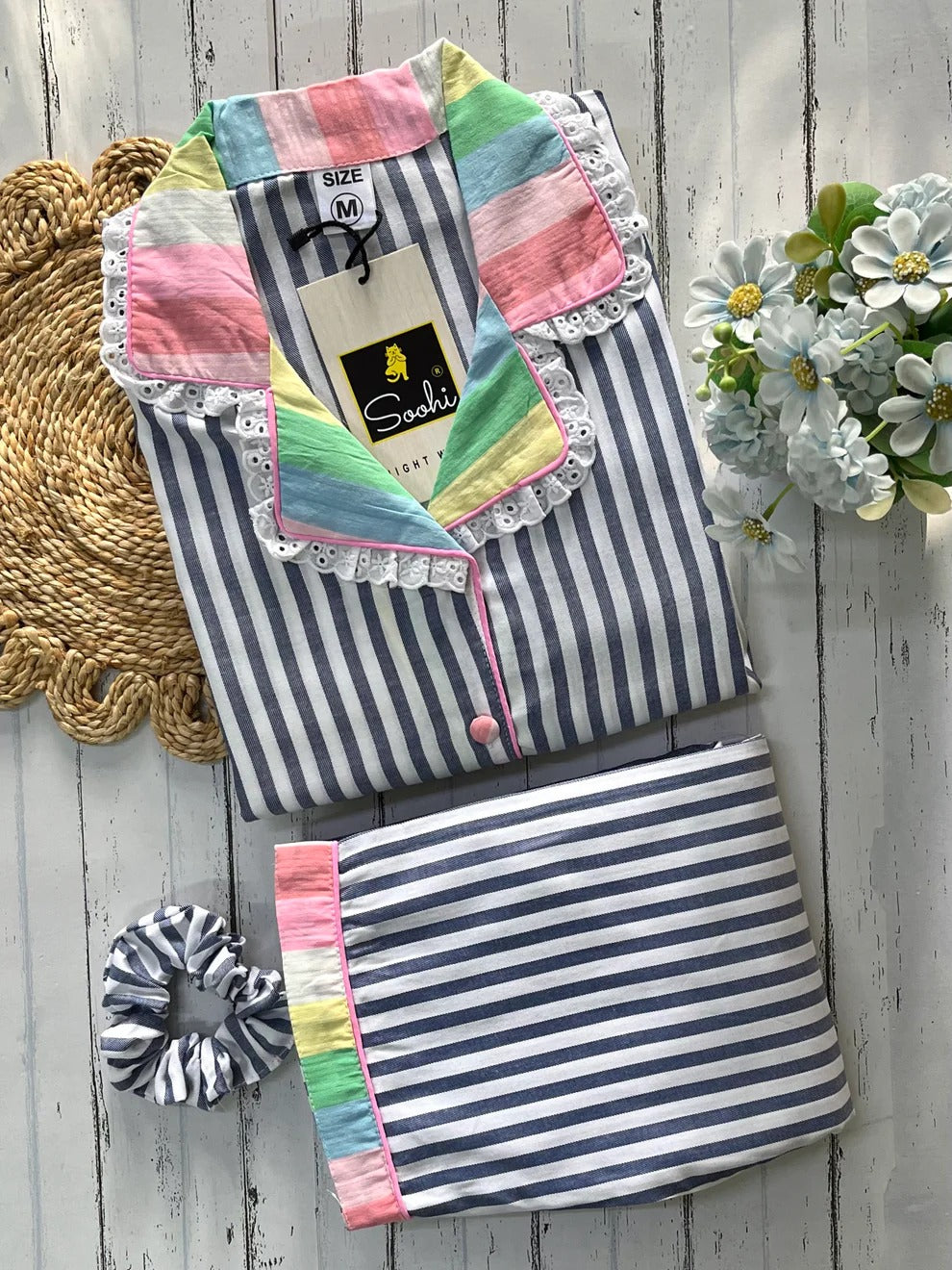 Blue Stripe Multi Collar