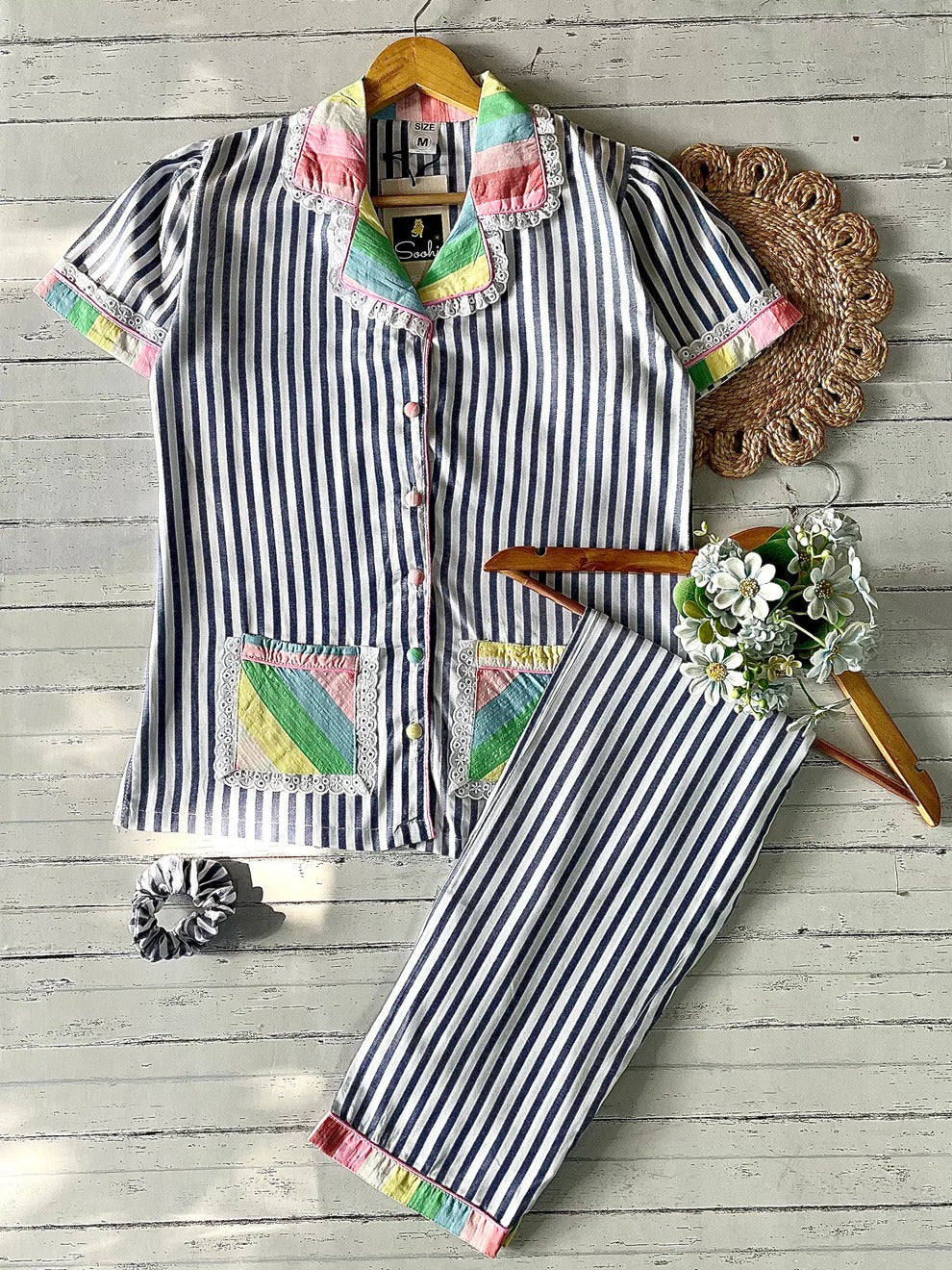 Blue Stripe Multi Collar