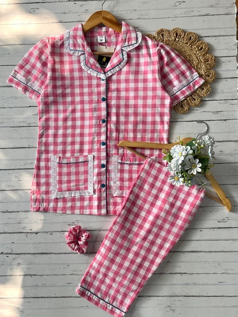Daisy pink Check