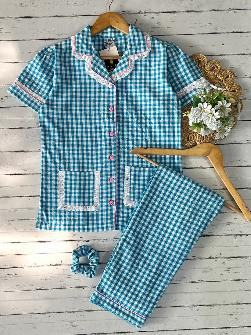 Daisy blue Check